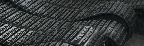 A close up of the tires on a car