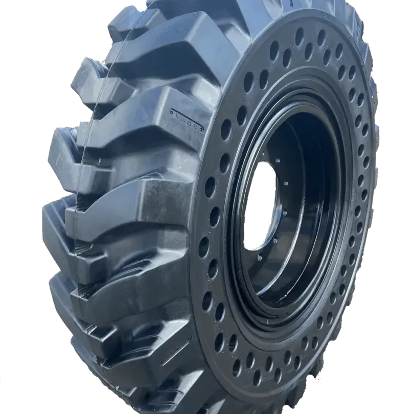 A close up of the tire on a green background